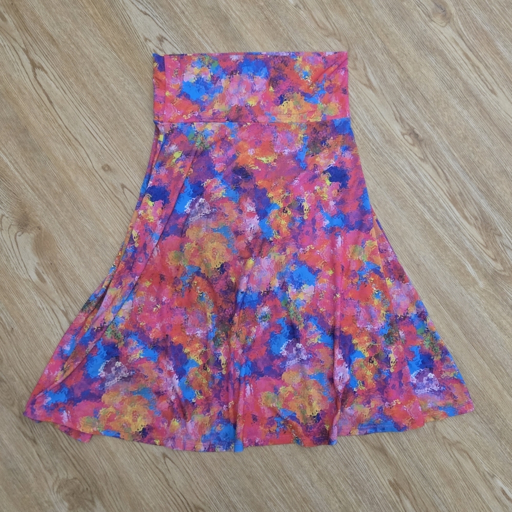 LuLaRoe Azure Watercolor Skirt
